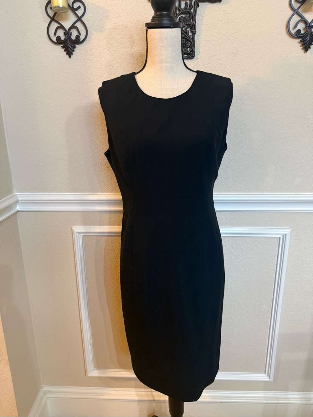 Calvin Klein Classic Black Sheath Dress Size 8